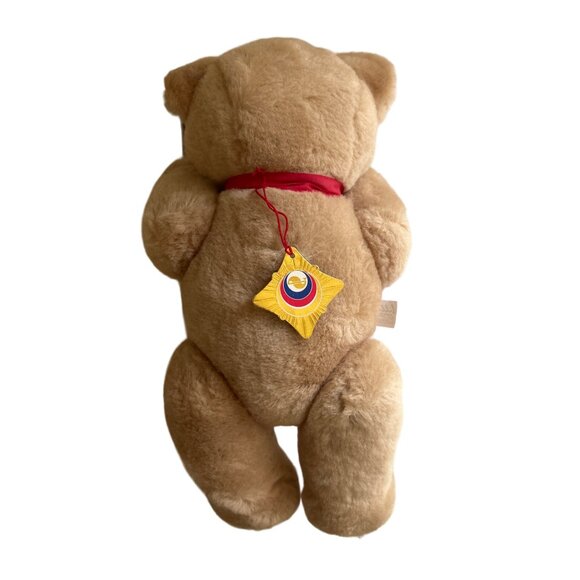 Vintage Lillian Vernon 100% Wool Teddy Bear W/ Red Scarf & Hat Set Shang… - Picture 3 of 9